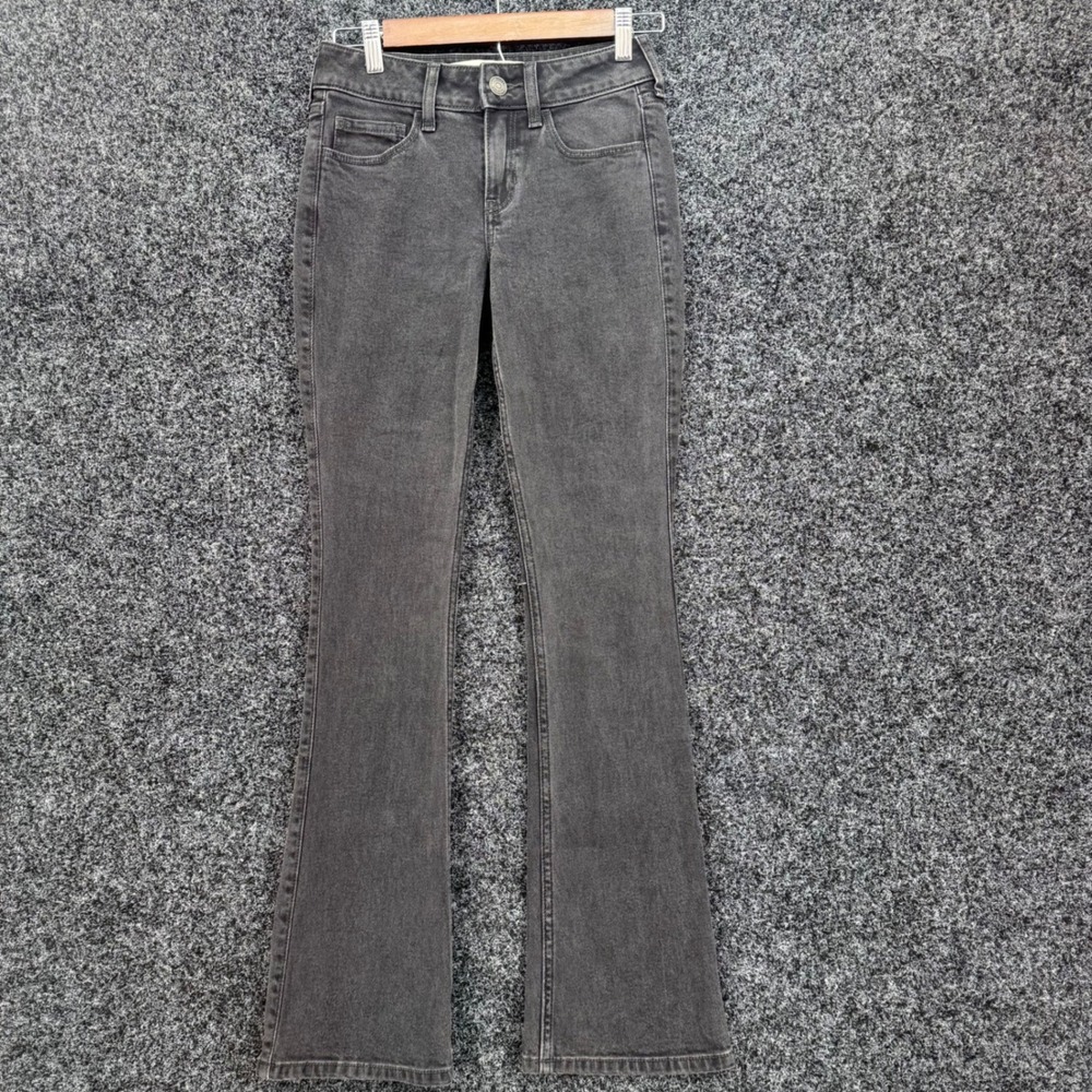 Hollister Low-Rise Bootcut Jeans Faded Black Denim W23 Regular 000R